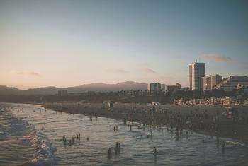 Santa Monica Pier in California, USA.