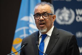 WHO Director-General Tedros Adhanom Ghebreyesus delivers opening remarks at the 156th session of the Executive Board.