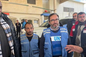 Moreira da Silva (right), Executive Director of UNOPS visits Gaza.
