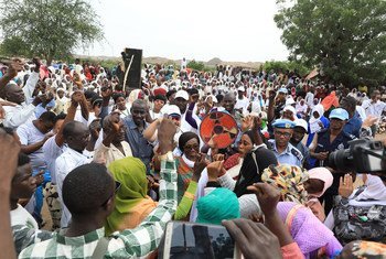 Celebrating UNAMID UN Day in Hasahisa IDPs Camp in Zalingei, Central Darfur, Sudan. (2019)