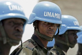 UN Peacekeepers serving with joint Manshet-African Union Mission (UNAMID) in Darfur
