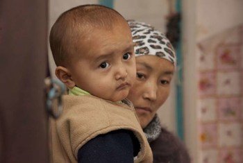 A stateless mother and child in Kyrgyzstan