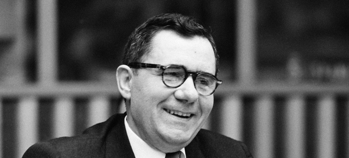 Andrei Gromyko of the Union of Soviet Socialist Republics at a press conference at UN Headquarters. (29 May 1960) Andrei Gromyko of the Union of Soviet Socialist Republics at a press conference at UN Headquarters. (29 May 1960)